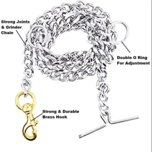 Diamond Cut Heavy Duty Dog Chain with Brass Hook