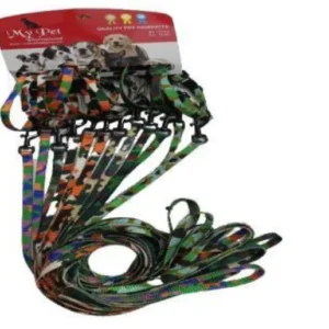 PRINTED COLLAR AND LEASH SET