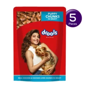 Drools Puppy Wet Dog Food, Real Chicken and Chicken Liver Chunks in Gravy 150 gms Combo