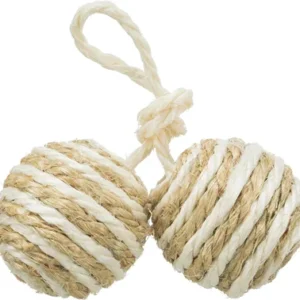 Dogs Two Ball Handle Rope Toys